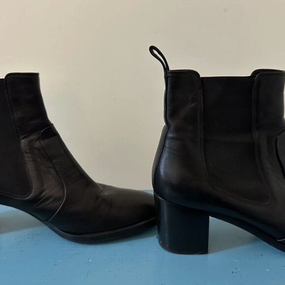 Reed Krakoff Womens Black Leather Ankle Boots Made In Italy EU size 41 US 10.5 - Picture 4 of 6